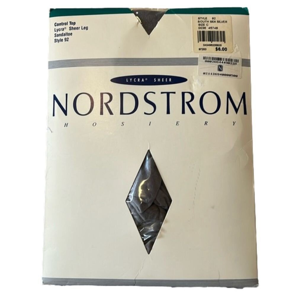 Nordstrom Hosiery Control Top Lycra Sheer Sandaltoe Style‎ 92 Hose